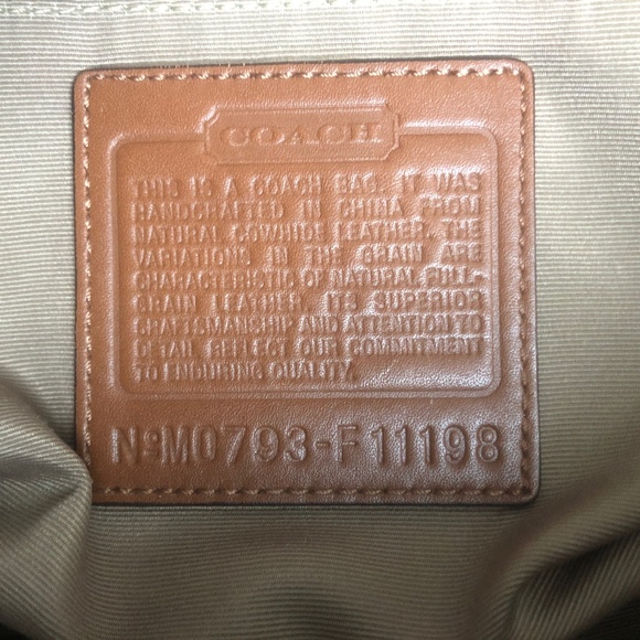 Coach Hampton Bag Doctors Satchel Shoulder Bag White & Tan Leather Style F11198 - Picture 7 of 8